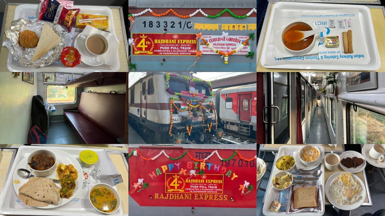MUMBAI TO DELHI : FULL JOURNEY : FIRST CLASS AC 22221 CSMT - NZM RAJDHANI EXPRESS