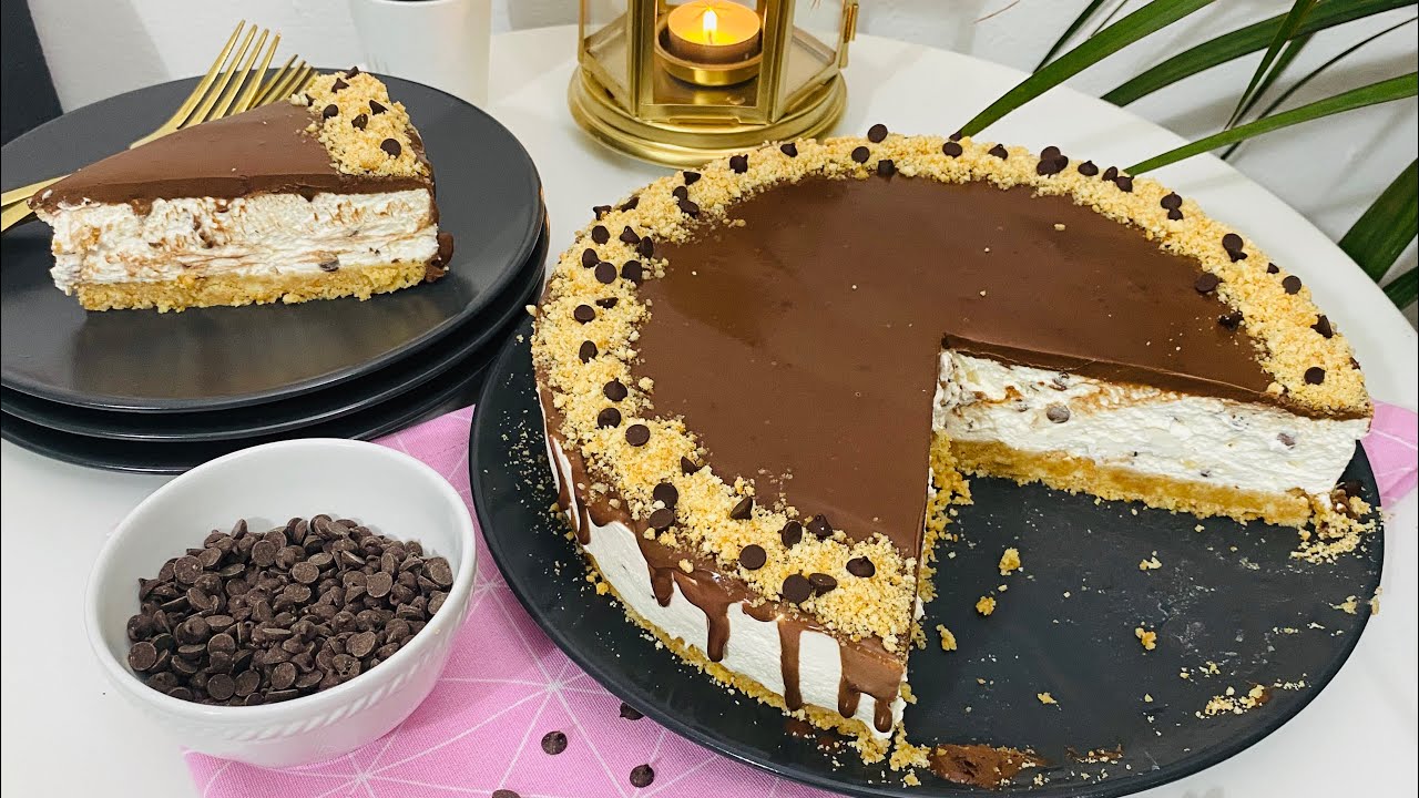 الذ و أخف و اسهل تشيزكيك بدون فرن ممكن تذوقوها و تجربوها/ بالشوكولاتة و الڤوتة/cheesecake chocolat