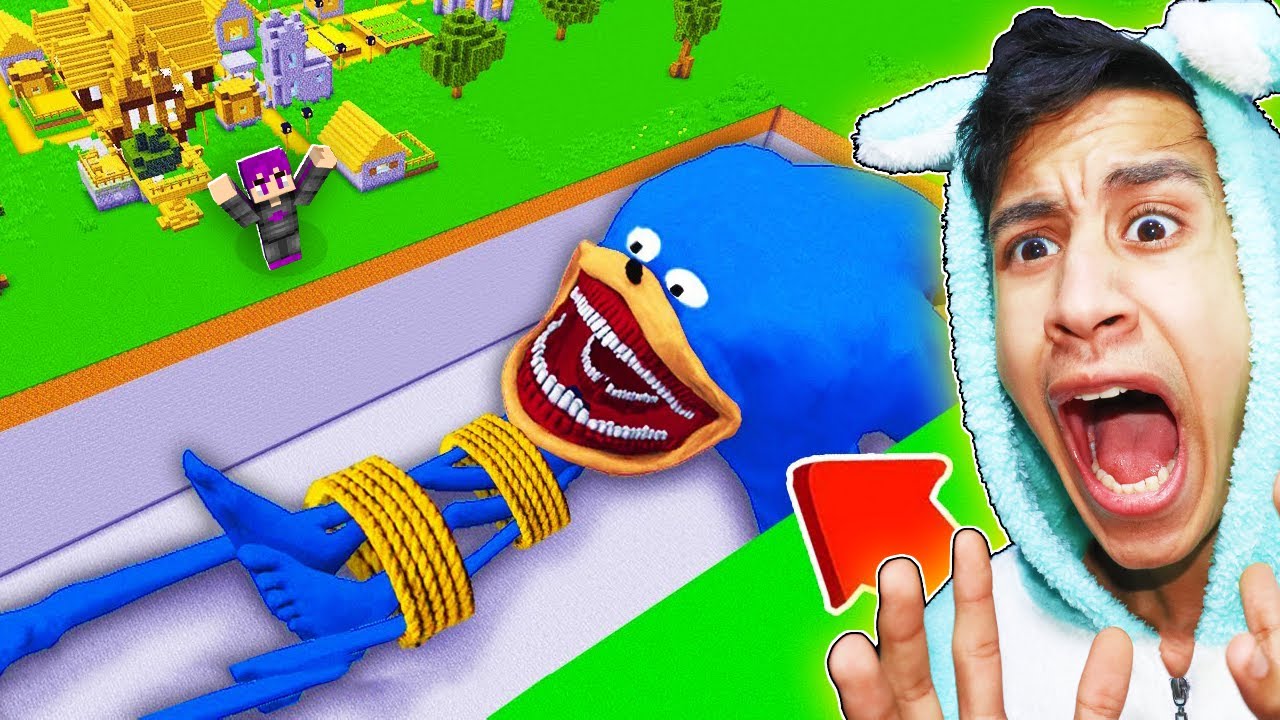 تحدي اكتشاف حفر سرية لسونيك الشيطاني في قرية ماين كرافت !!؟