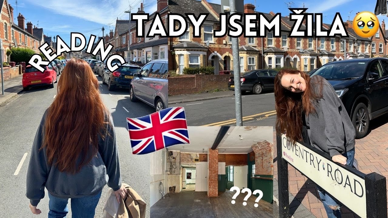 TADY JSEM V ANGLII ŽILA❤️ Dům, kde vznikl storytime se spolubydlícím, nákupy a má práce. Reading, UK