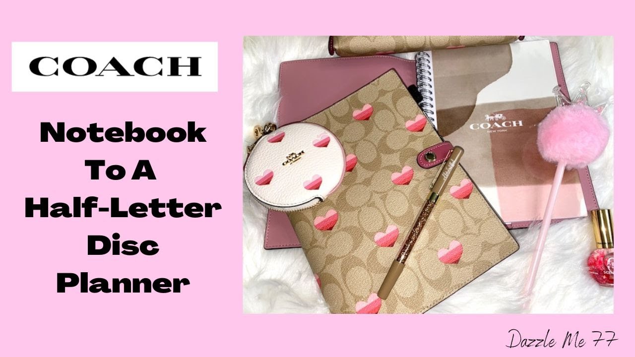 COACH Notebook to Half-Letter Disc Planner
