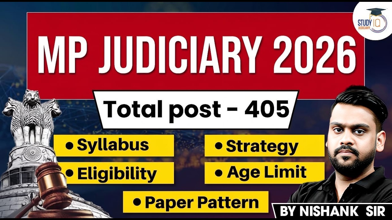 MP Judiciary 2026 | Total Posts, Syllabus, Eligibility | Complete Details By Nishank sir
