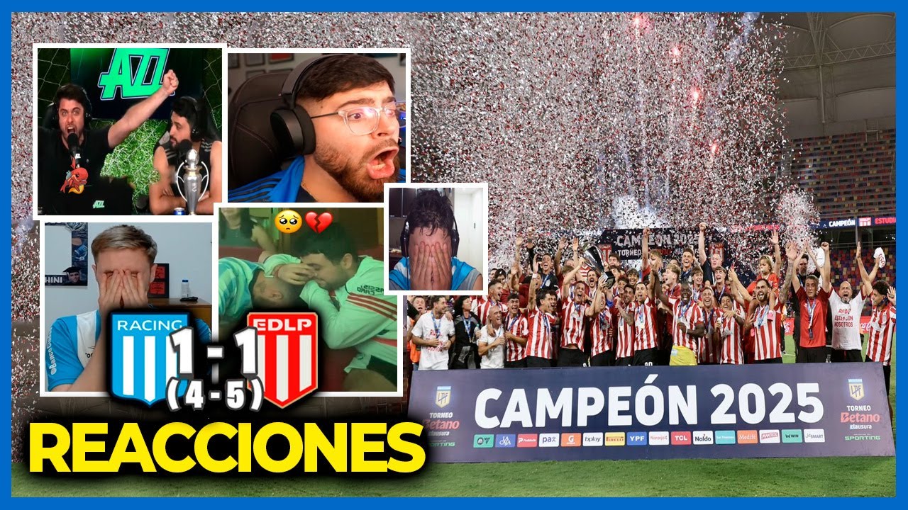 LAS MEJORES REACCIONES DE ARGENTINOS a ESTUDIANTES CAMPE&Oacute;N del F&Uacute;TBOL ARGENTINO 🏆