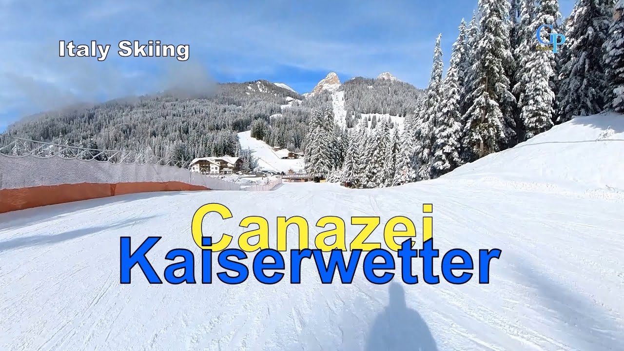 Italy Skiing Canazei Kaiserwetter #italy #dolomites #skiing #wintersports #mountains