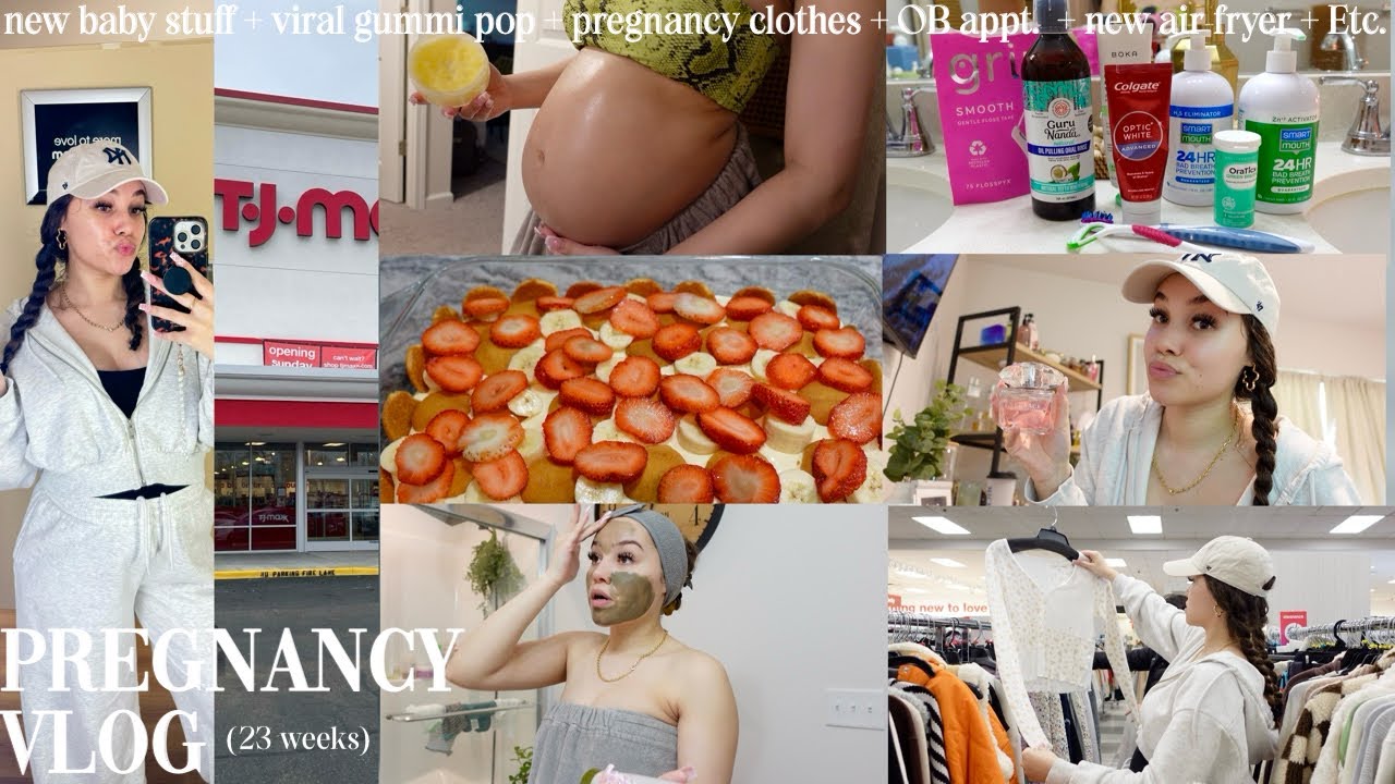 VLOG- belly routine + grocery haul + tj maxx + grwm + banana pudding + oral hygiene + cooking +etc.