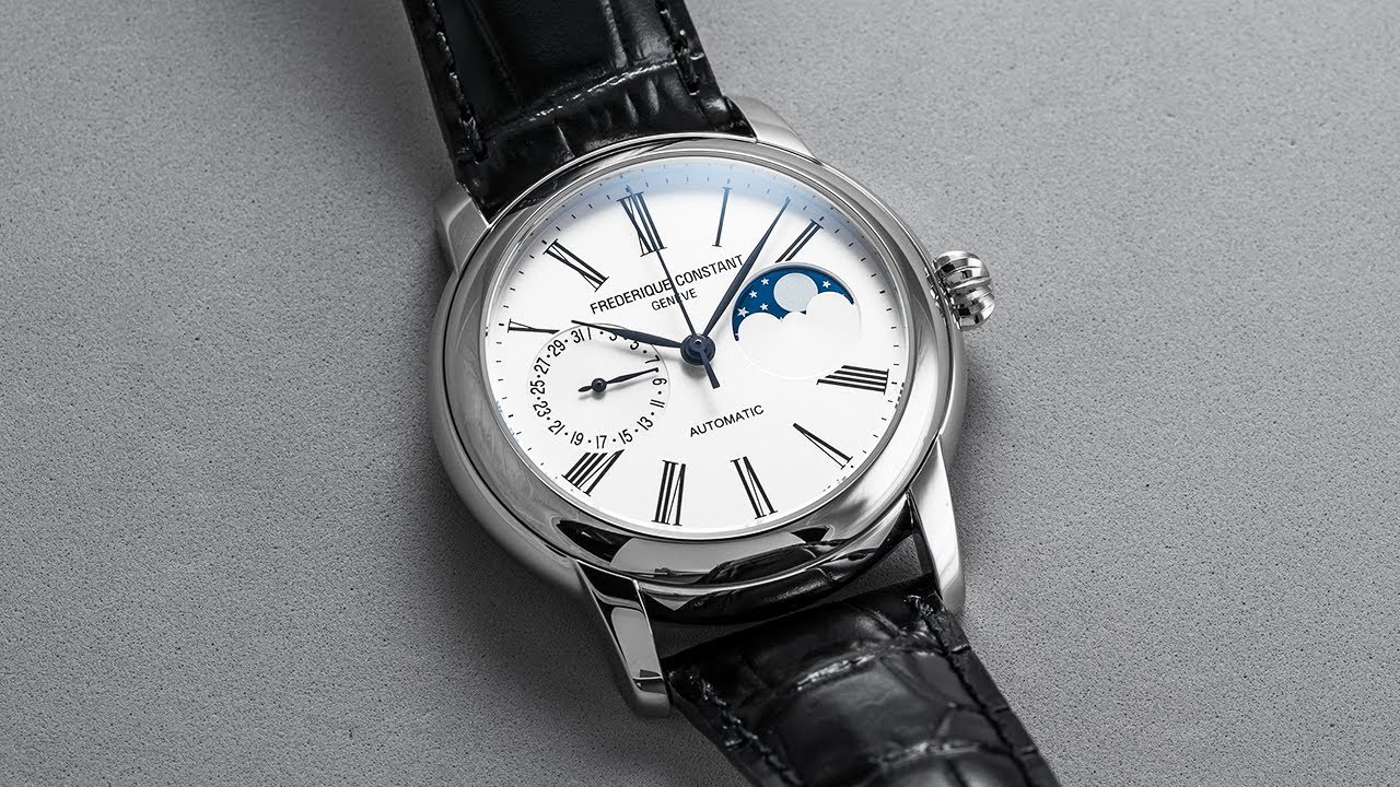 Изысканные часы с фазами Луны и мануфактурным механизмом — Frederique Constant Classic Moonphase