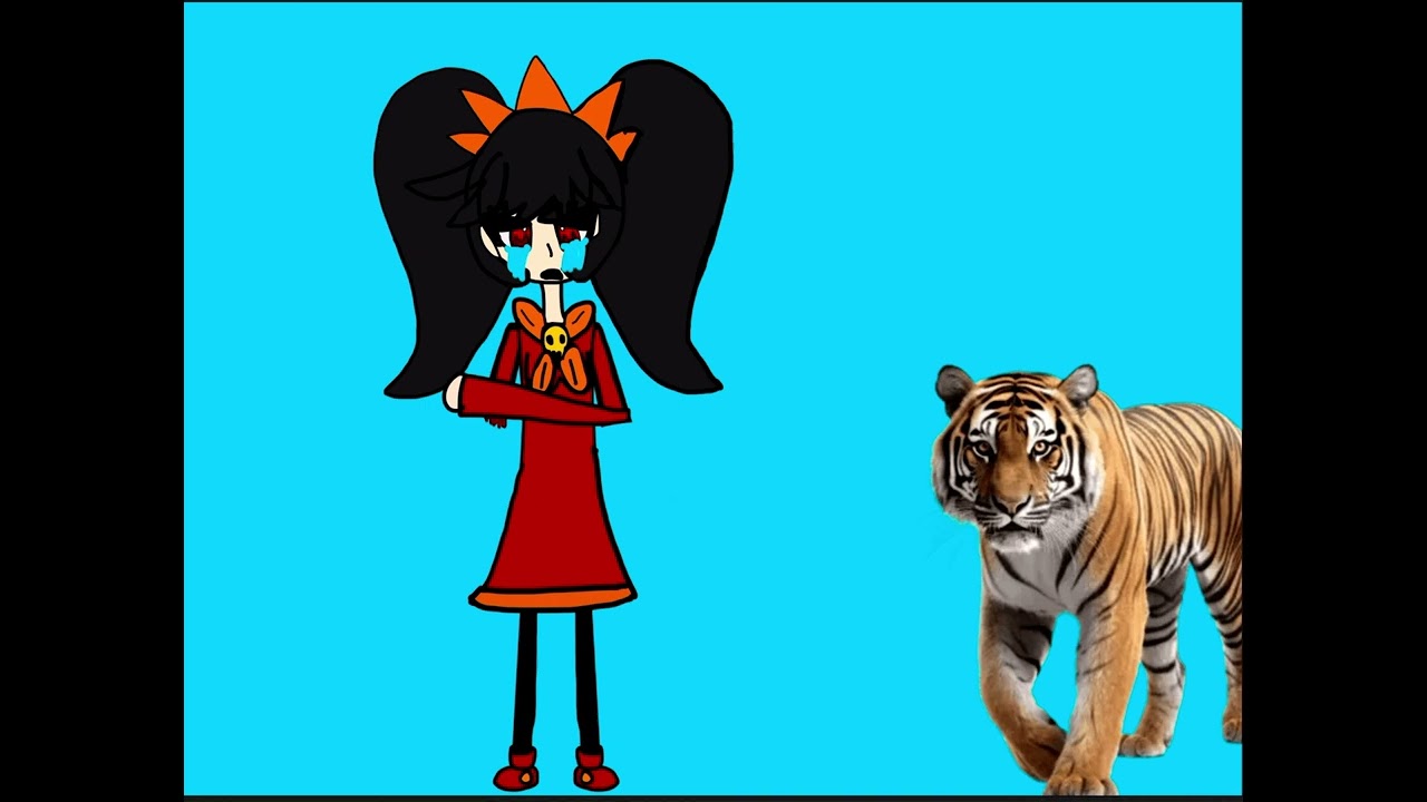 Ashley got chase by Indonesia tiger 
