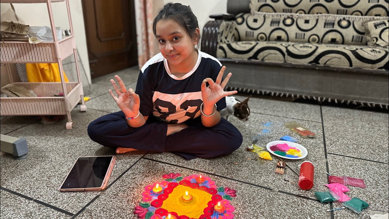 Meri Sohni Jhi Rangoli | Fateh Di Rangoli Khraab Ho Gyi 😝 | @gursiratgurfatehfam 