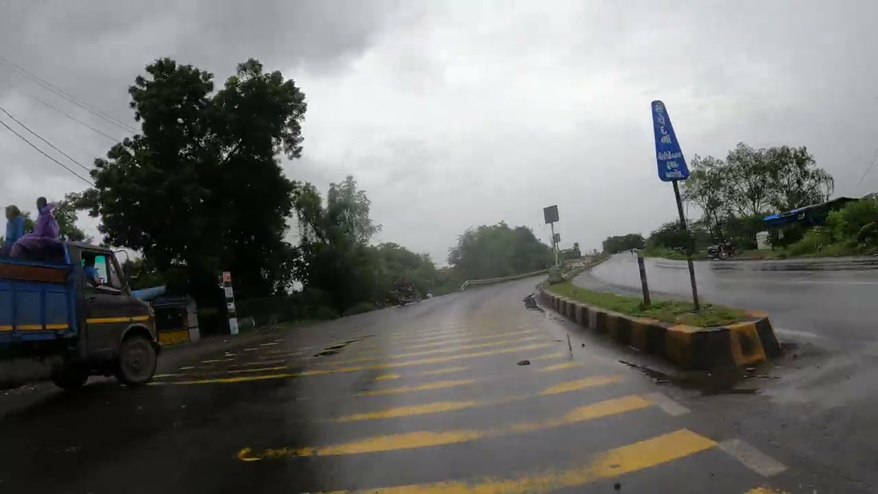 valod village road in monsoon 2025.