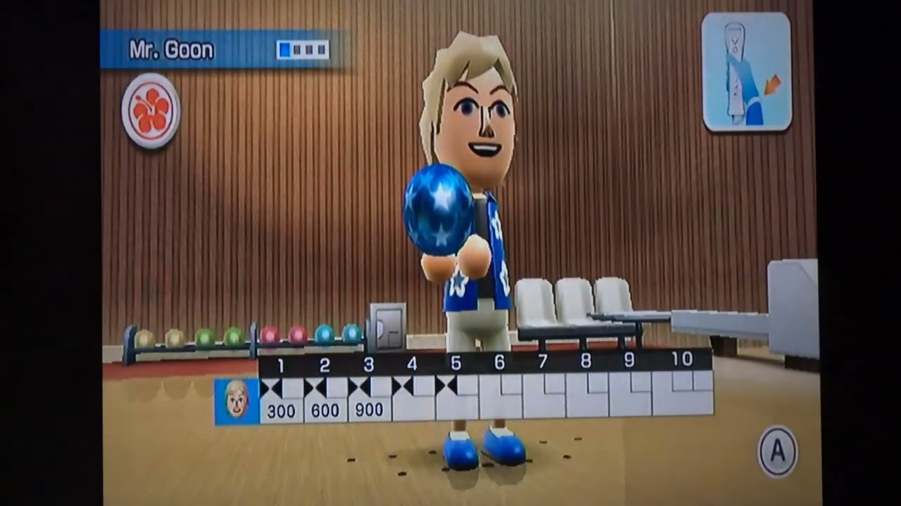Wii 100 Pin Bowling Perfect Game #246