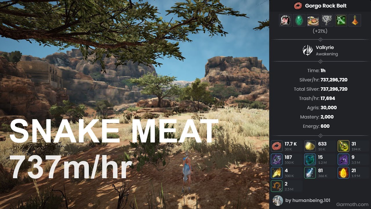 BDO Per Hour Money | Gathering - Snake Meat