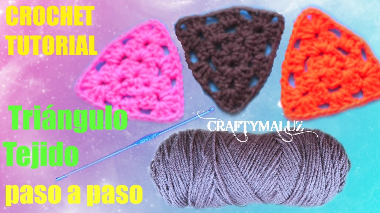 CROCHET: Triángulo Tejido paso a paso Tutoriales de Crochet