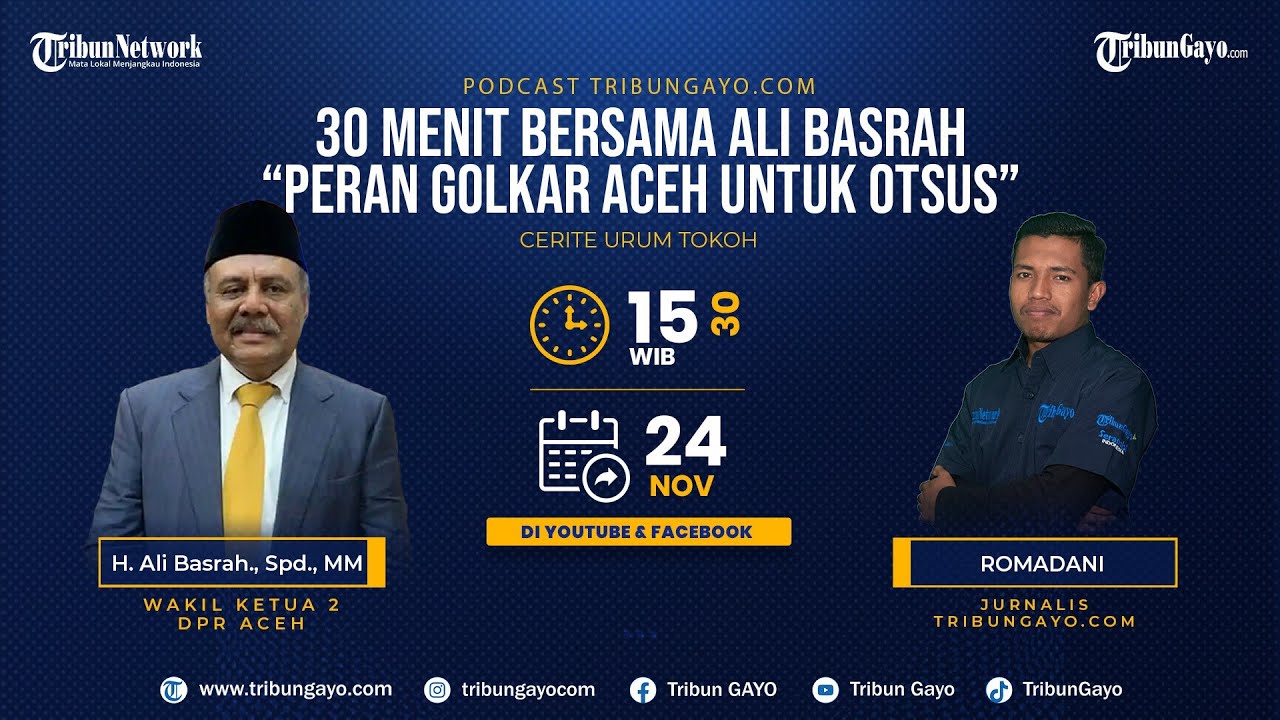 Podcast TribunGayo.com: 30 Menit Bersama Ali Basrah 