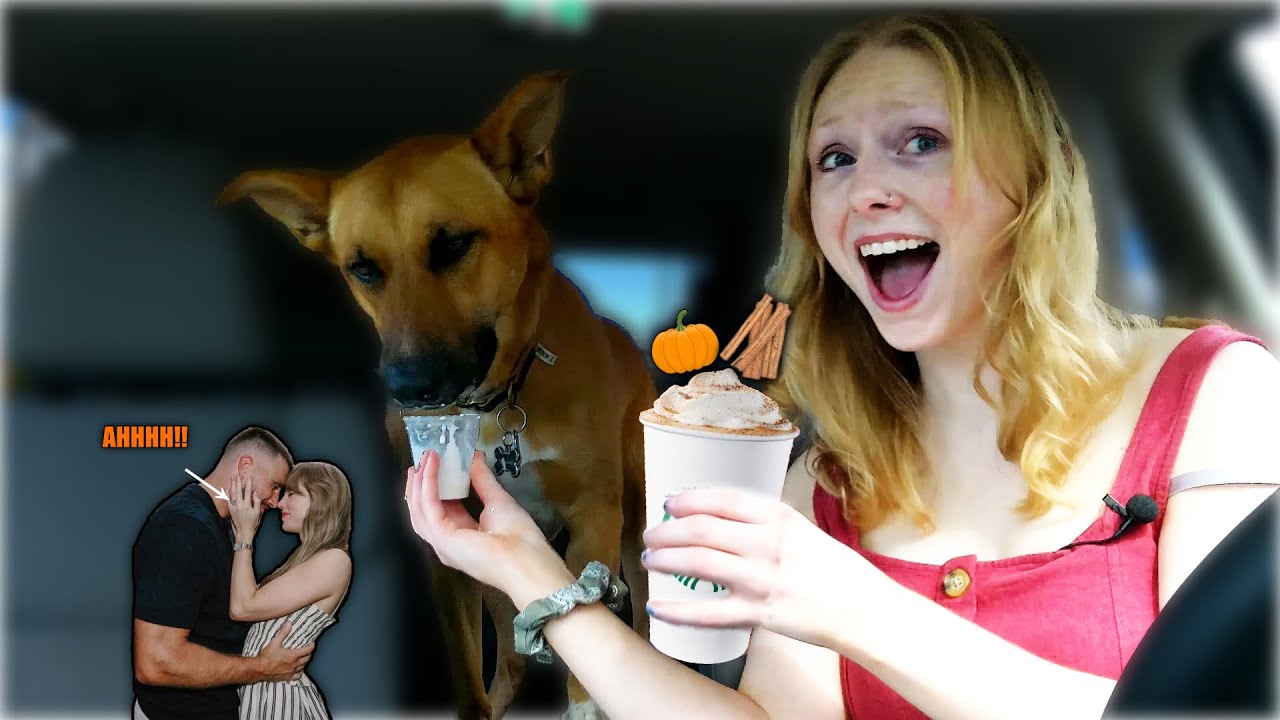 My First Pumpkin Spice Latte + Taylor Swift's Engagement Reaction! (feat  my dog)