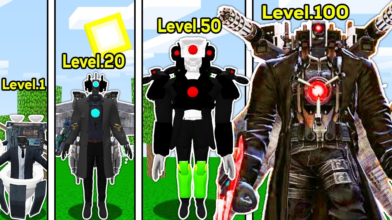 ULTİMATE TİTAN KAMERA ADAM SEVİYELERİ 😱 - Minecraft