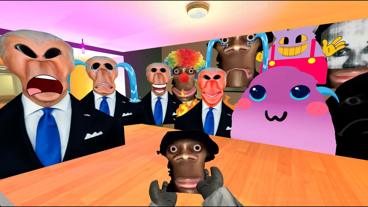 Saving Baby Aughhh From Furious Joe Biden, Obunga, Angry Munci And Augh Family Nextbot Gmod