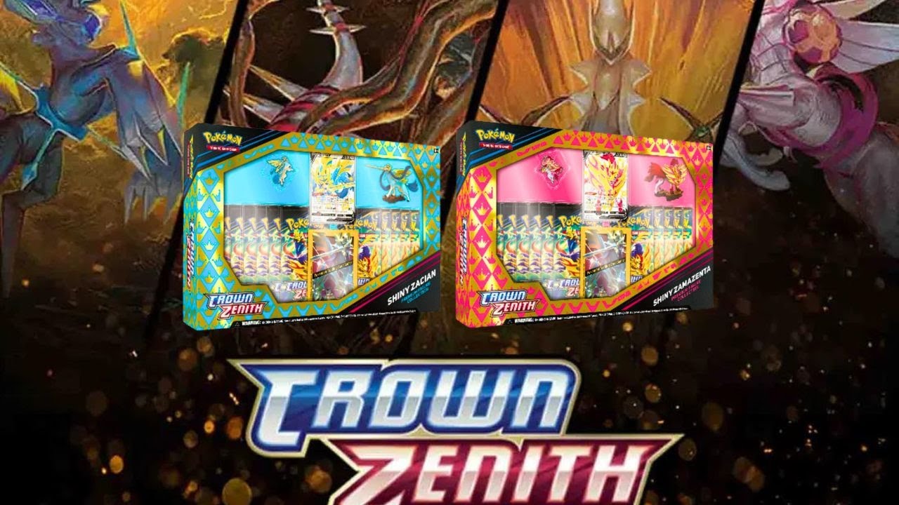 Pokemon Crown Zenith Shiny Zacian and Shiny Zamazenta Premium Figure Collection Opening