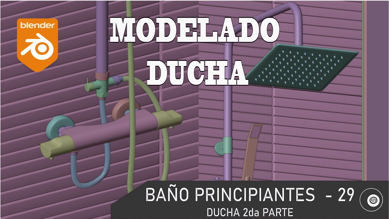 B29 - Modelando una ducha en Blender 4.1
