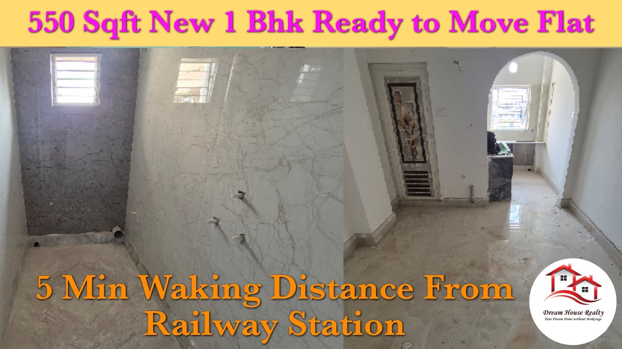 East Facing 550 Sqft New 1 Bhk Ready to Move Flat Only 5 Min Waking Distance From Railway Station