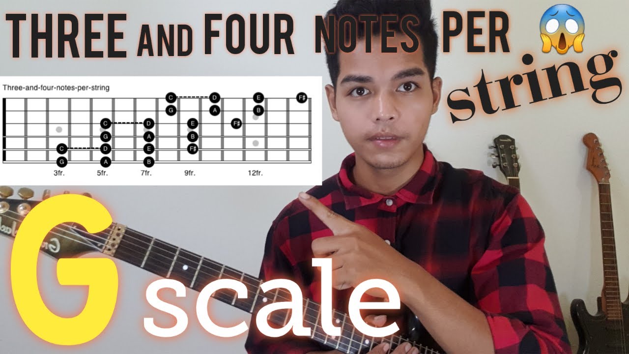 របៀបលេង (G major scale) Three and four notes per string (G major scale) Tutorial