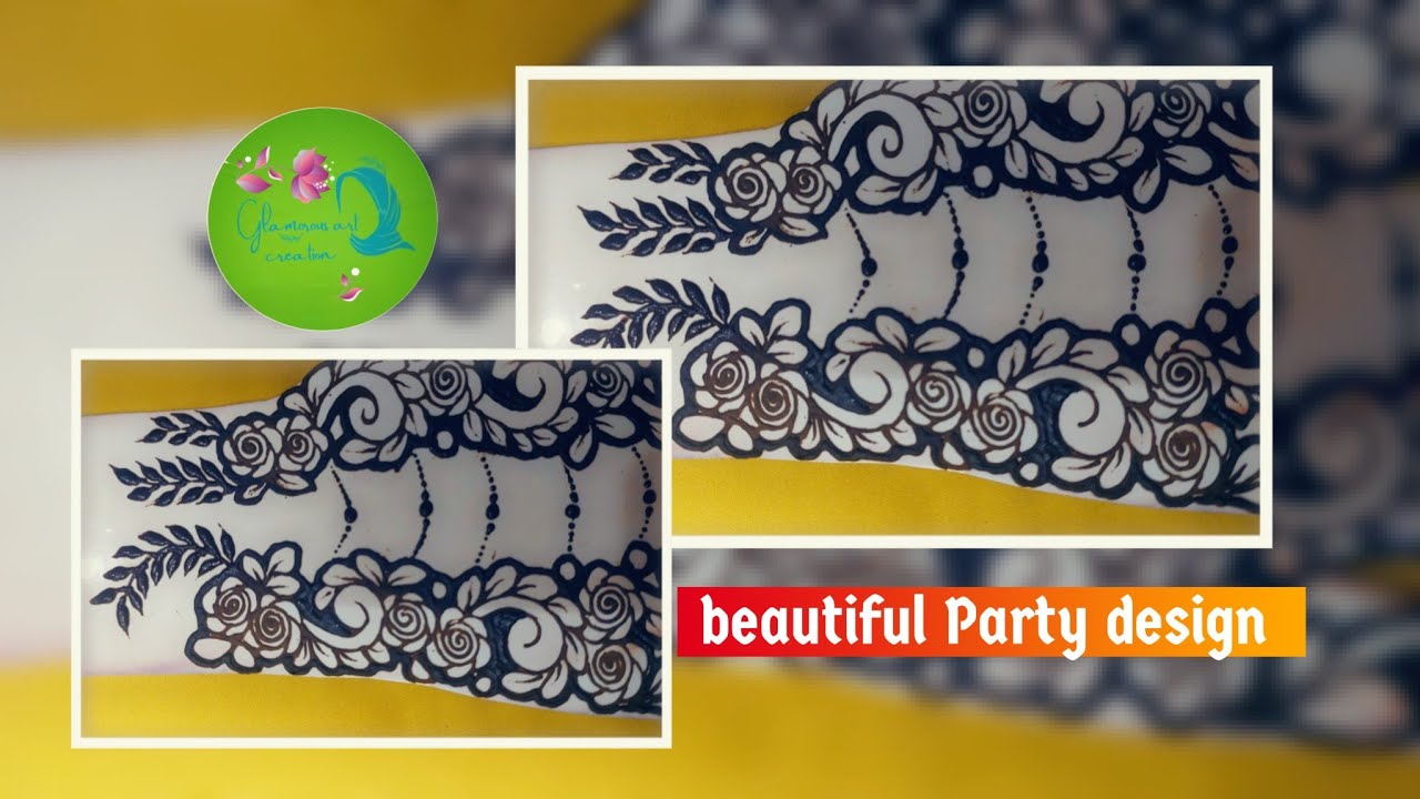 Party mehndi design||easy mehndi by glamorous art creation