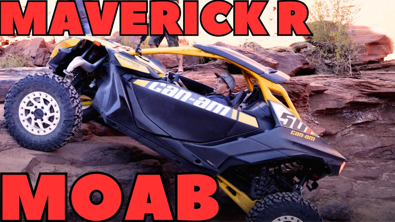 2024 Can-am MAVERICK R rock crawling in Moab