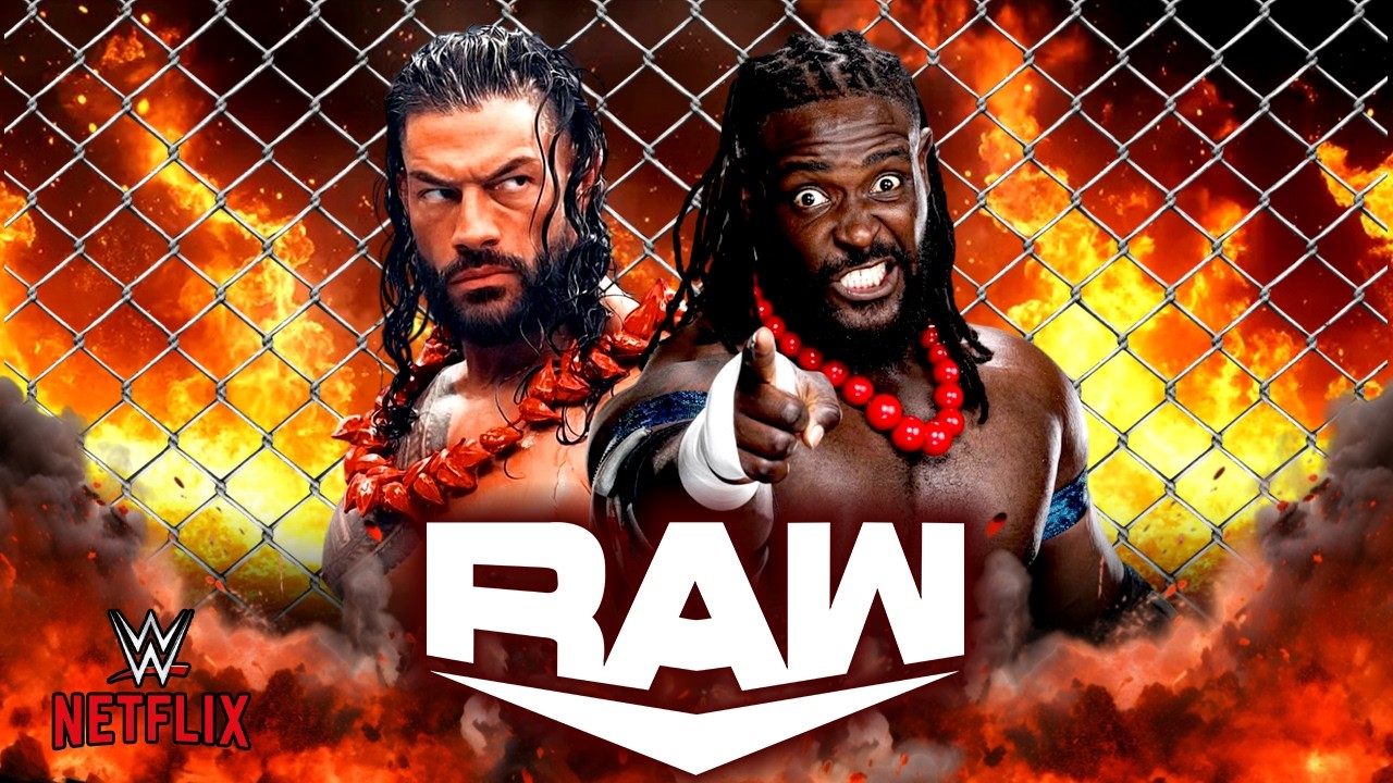 WWE Raw: Роман Рейнс против Оба Феми | Матч в стальной клетке, 16 февраля 2026 г.