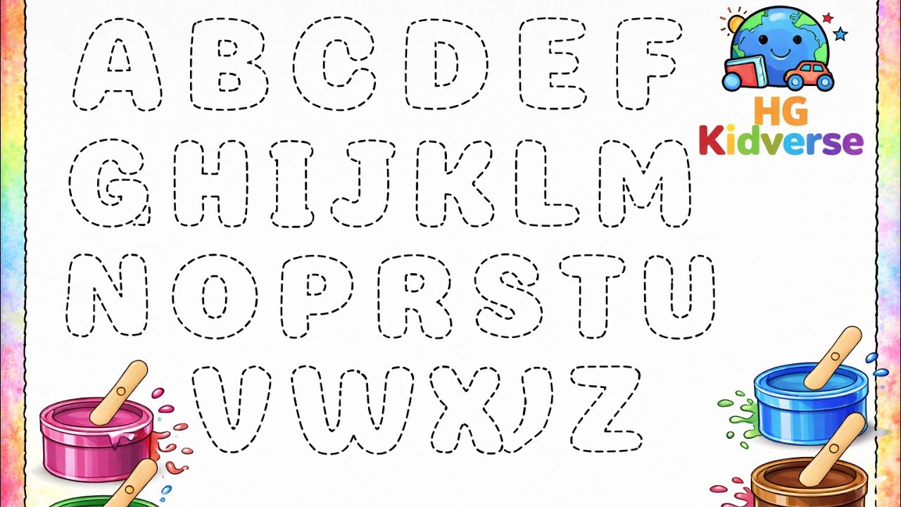 A to Z Coloring for Kids | Learn Alphabet with Colors 🎨