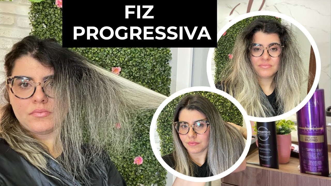 8 meses pós corte químico EU FIZ UMA PROGRESSIVA E CORTE | One Step Blond da Rubelita