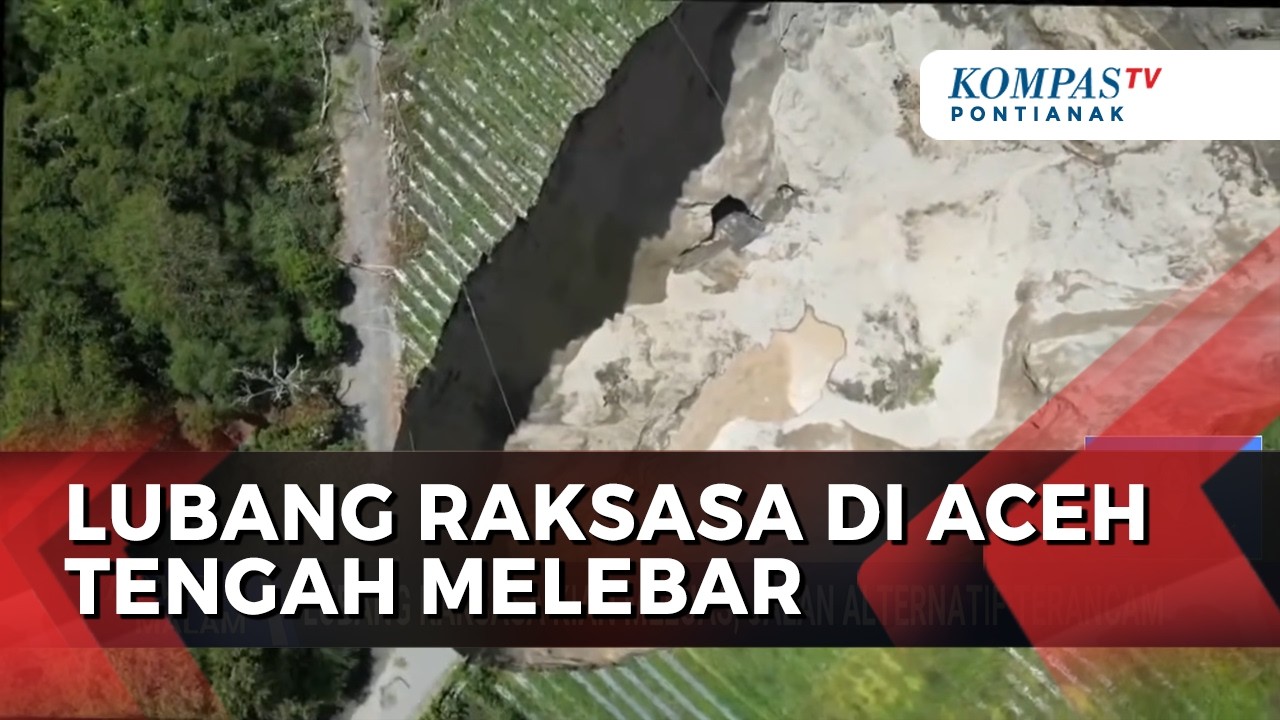 Lubang Raksasa di Aceh Tengah Meluas, Jalan Alternatif Terancam