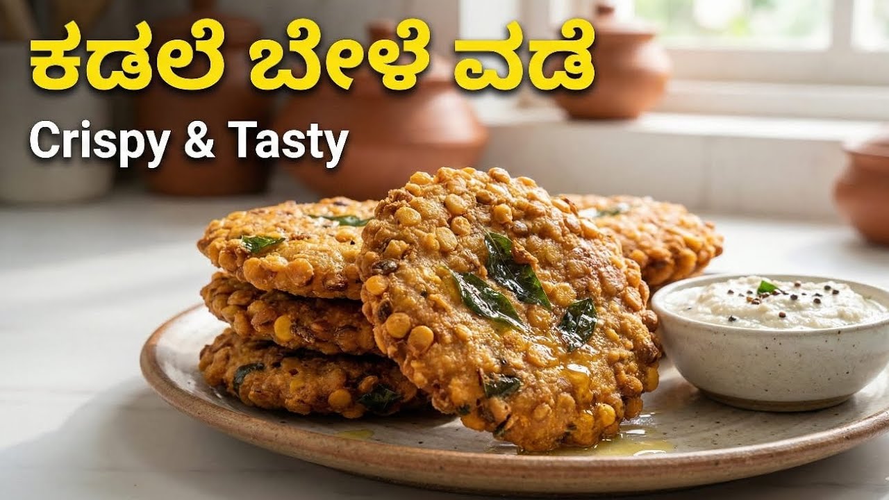 Kadale Bele Vada 😋supper Testy||best for evening snacks 🤗