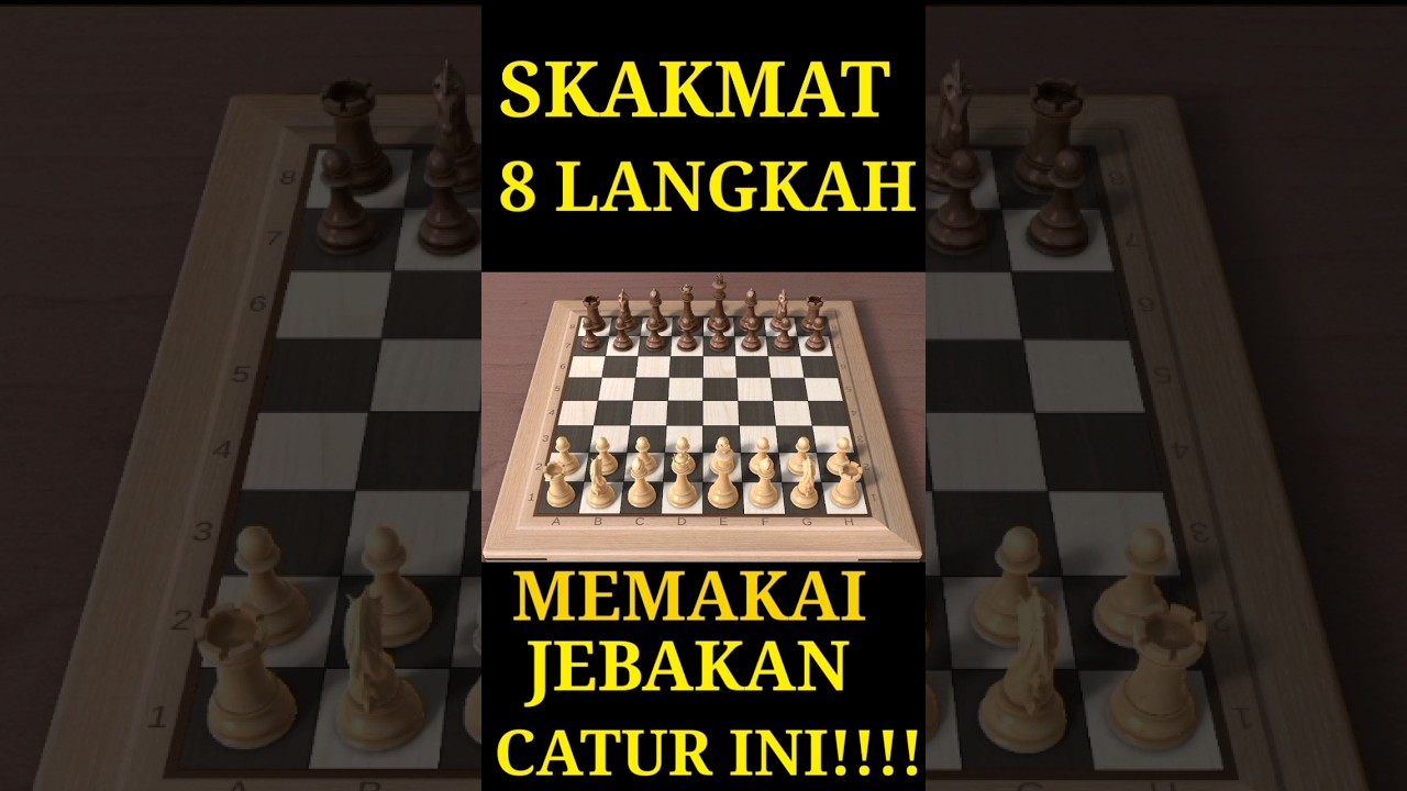 SKAKMAT 8 LANGKAH MEMAKAI JEBAKAN CATUR INI!!!!!! #catur #JEBAKANCATUR