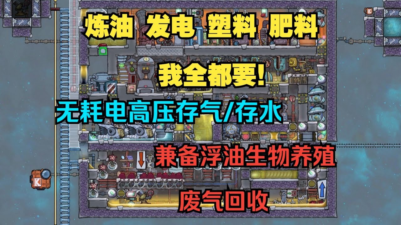 【缺氧】原油精炼 石油发电 塑料 肥料制造 浮油生物养殖一体化综合模块