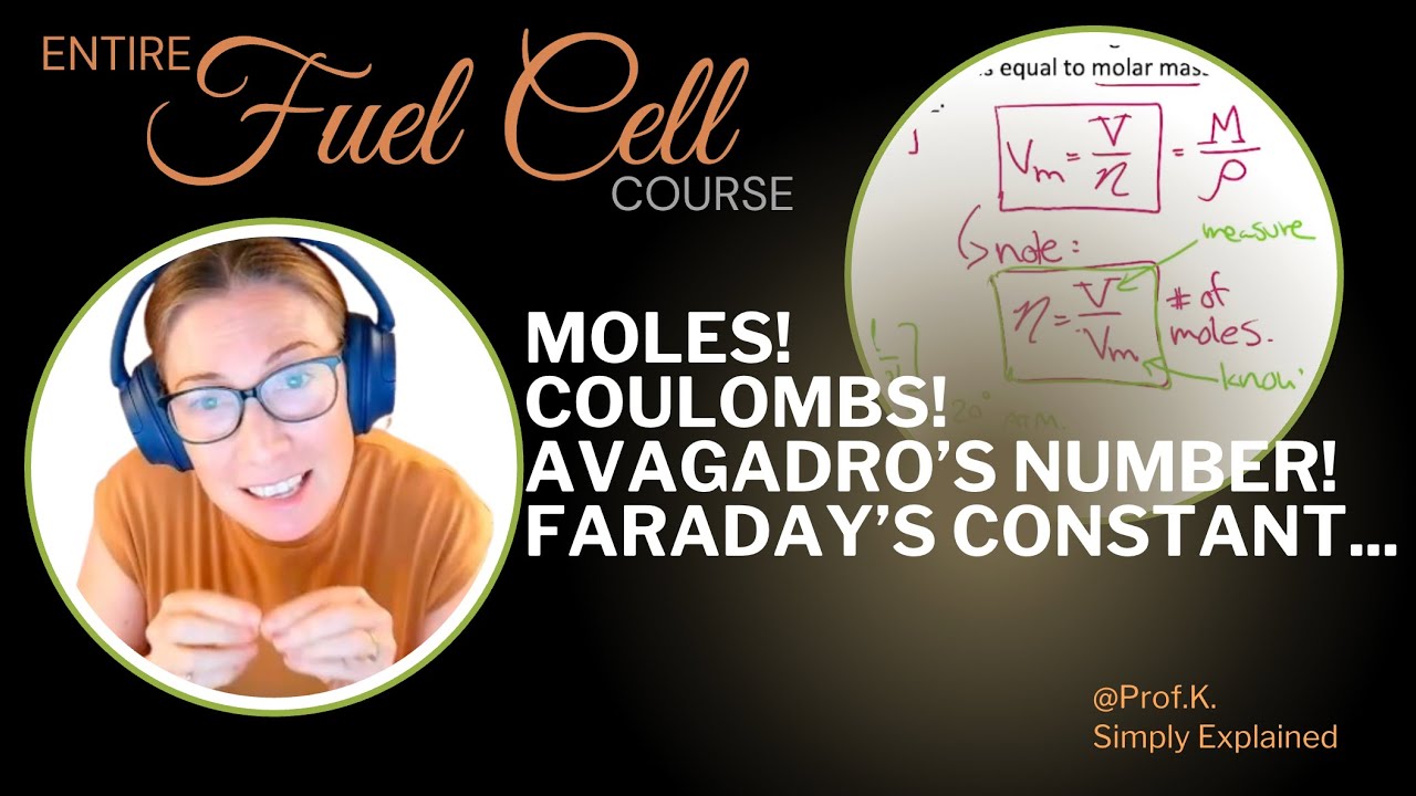Moles Molecular Mass Volume Colombs Faridays No  | Complete Fuel Cell Engineering Course Lecture 3