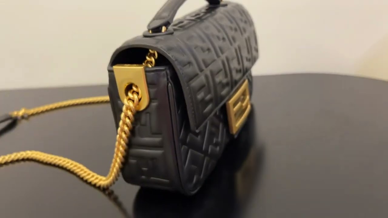 Fendi Baguette Chain Bag, Double F Bag Handbag, Single Shoulder Satchel, Video Shooting,