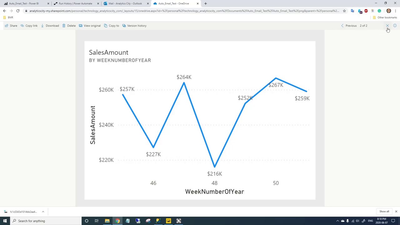 Automated Emails with Power Automate that includes Power BI Visuals and Dynamic Data