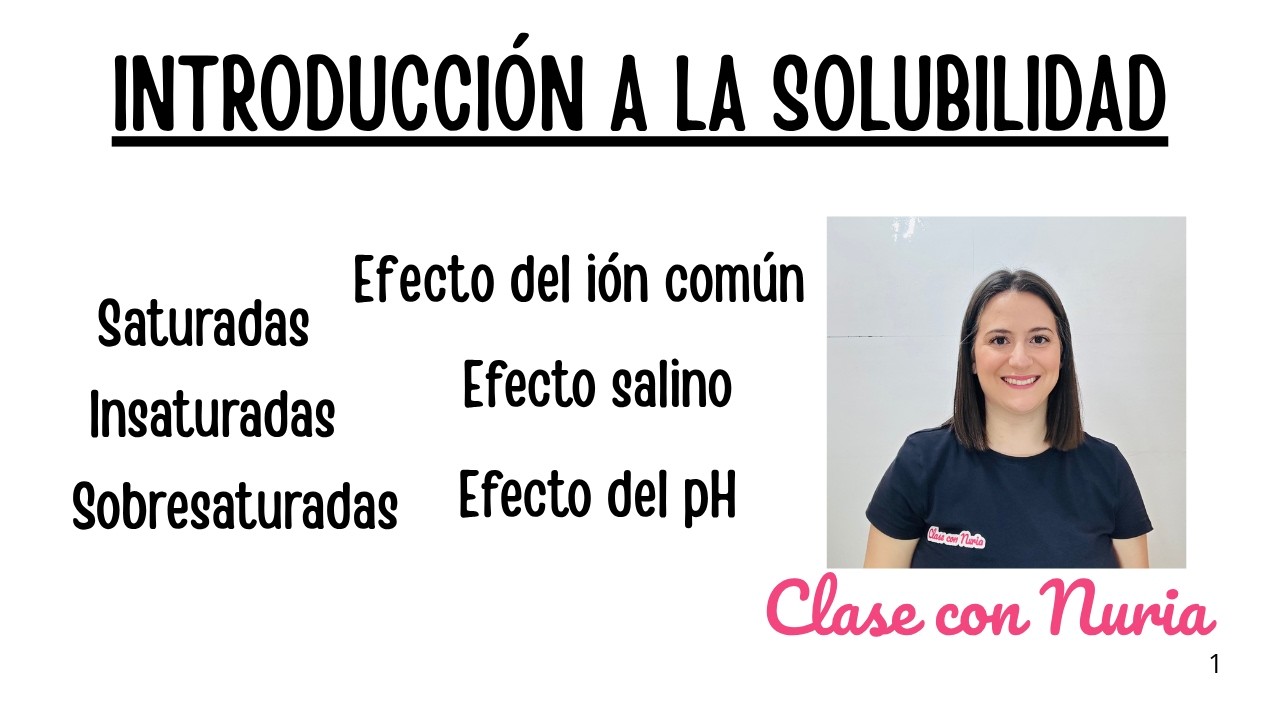 Solubilidad. Teoría