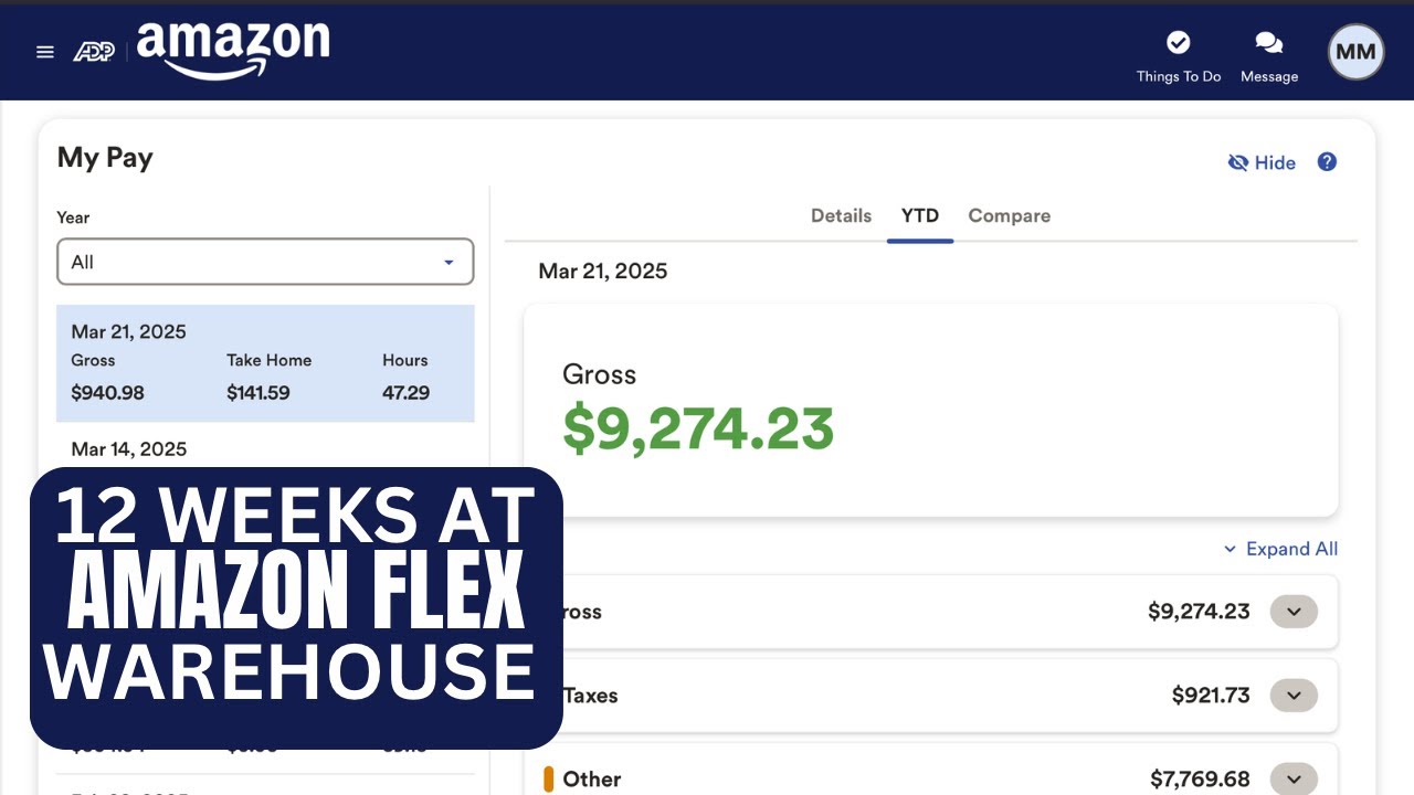 How Much I Made Amazon Flex Part Time Warehouse This Year