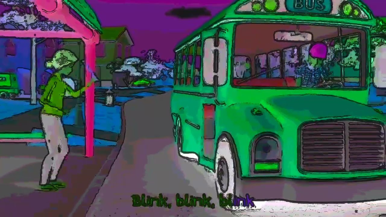 The wheels on the bus driver uses signal light lala fun effects 