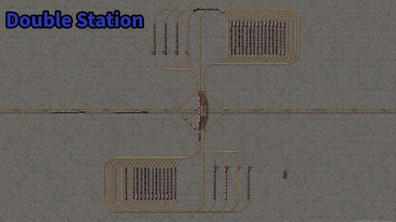 Double Train Stations - Factorio Space Age