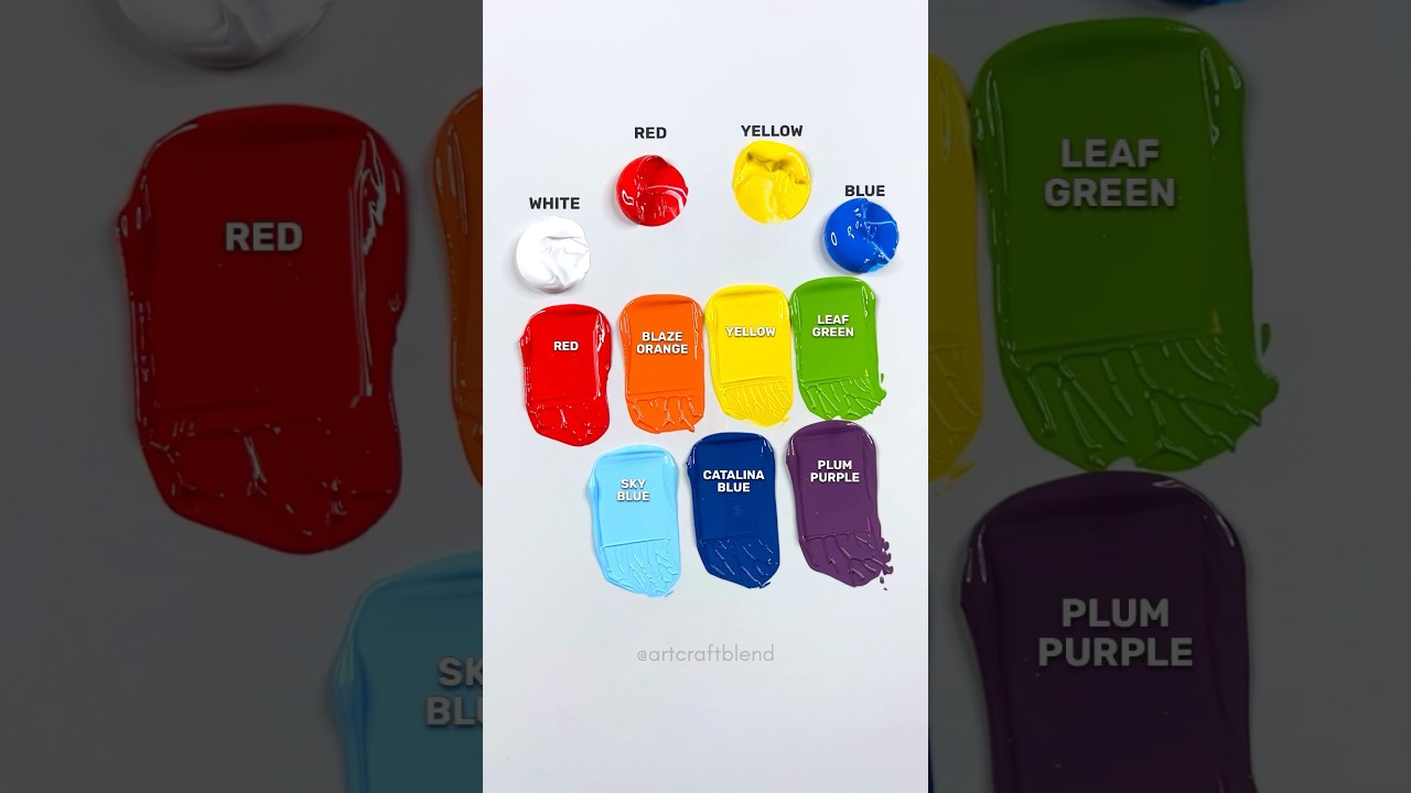 How To Make A Rainbow With Primary Colors 🌈 #colormixing #satisfying