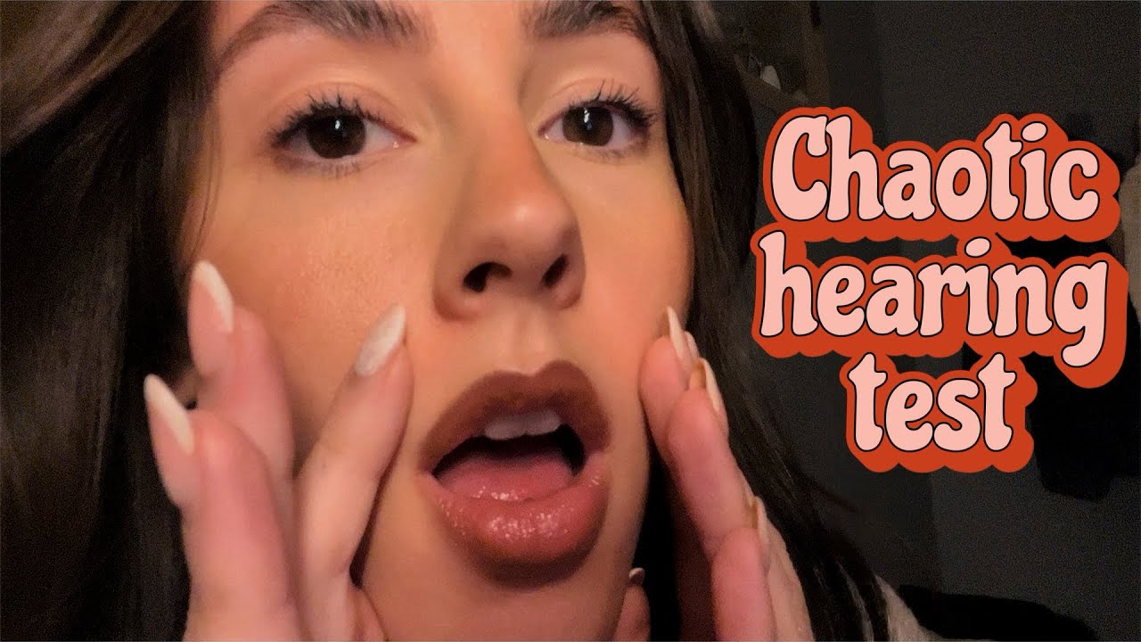 ASMR- Fast chaotic hearing test🧏🏻‍♀️ (custom video for Tom!🤍)