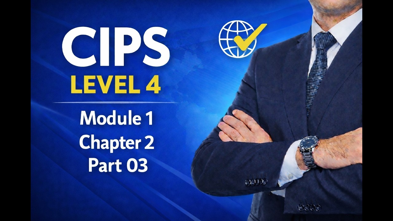 CIPS Level 4 | Module 1 | Chapter 2 | Part 03