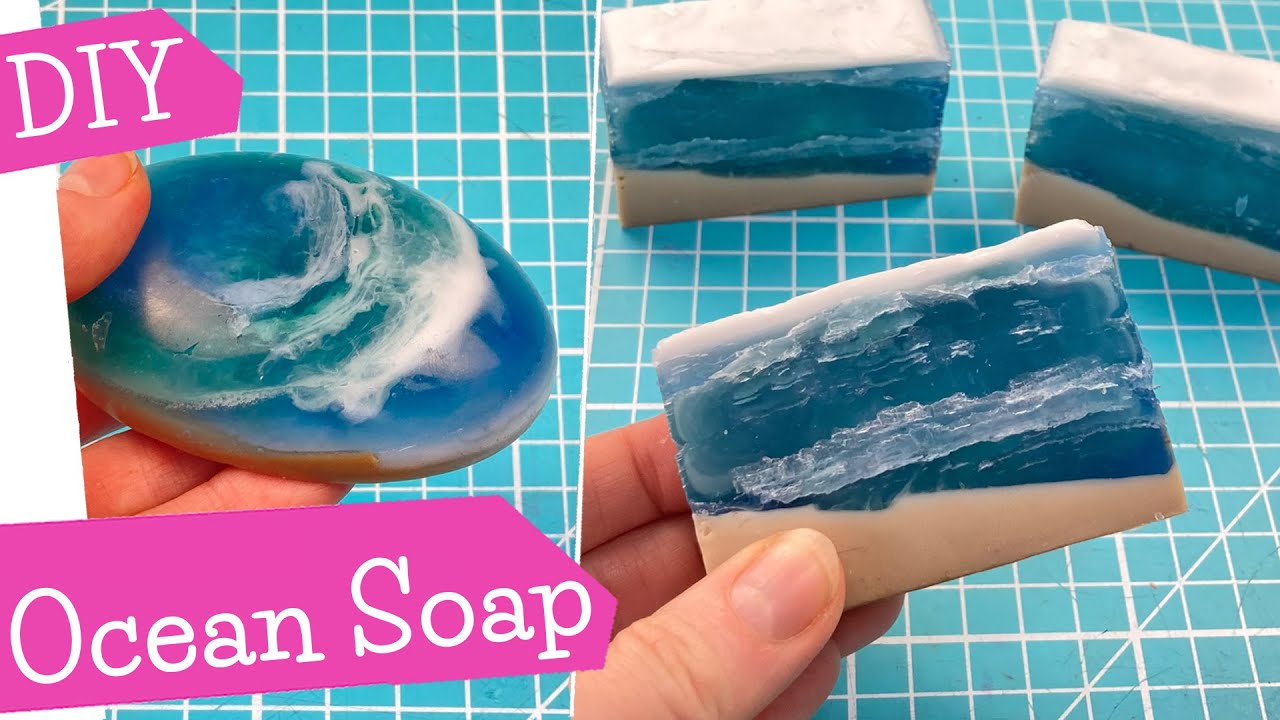 DIY Meeresseife OCEAN SOAP aus Gießseife für Kastenform und einzelne Seife | DIY Seife | mommymade