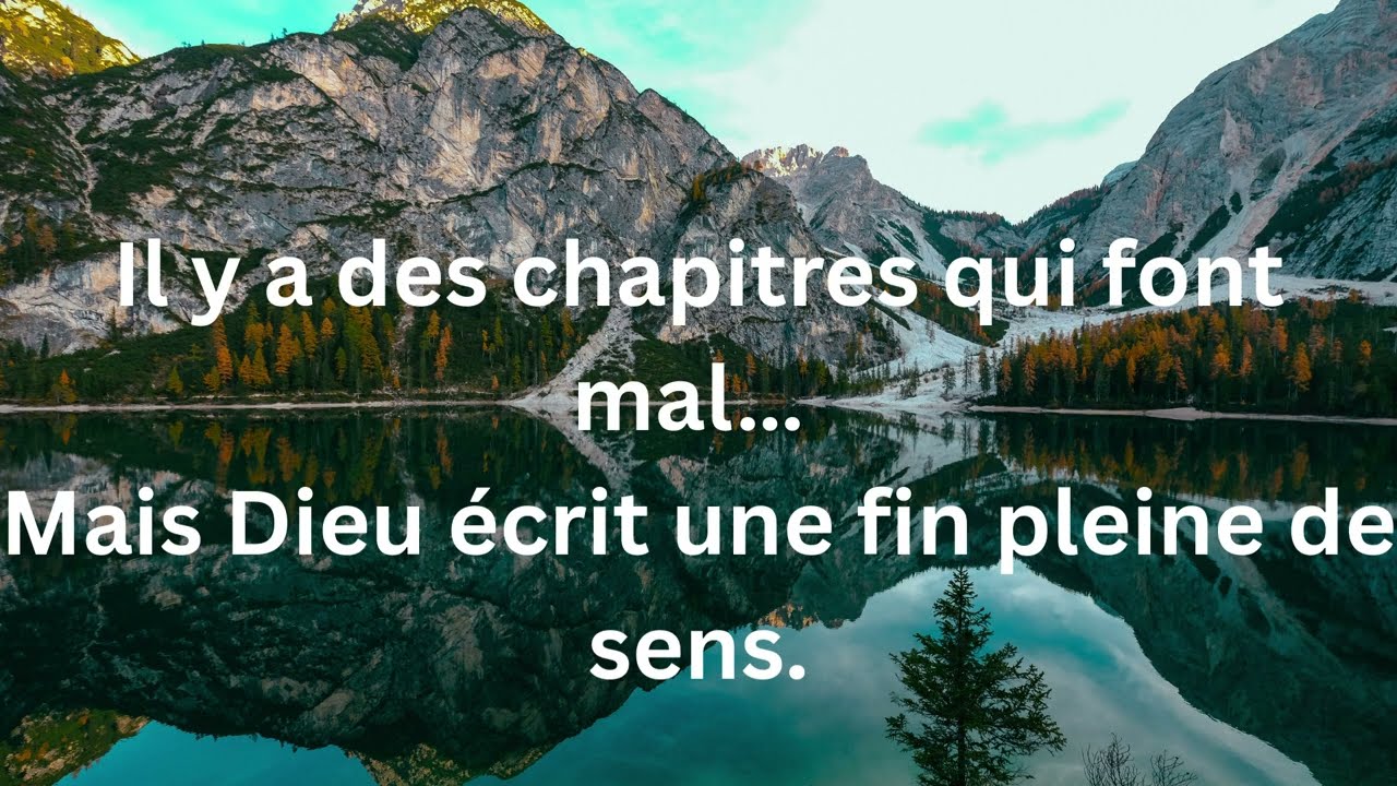 Je le sais, je le crois  tout concourt au bien. (Romains 8:28)