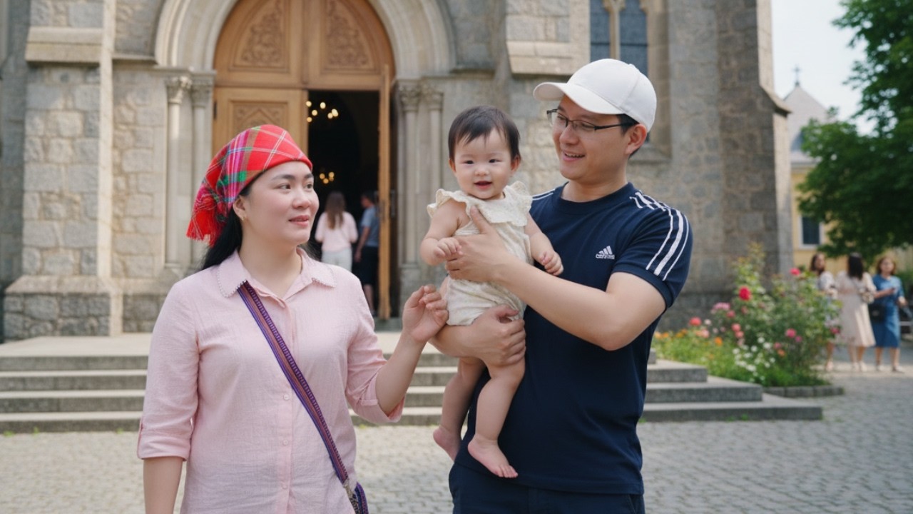 Ly Tu Tien and Jack | along with their daughter Anna, attended a prayer service over the weekend.