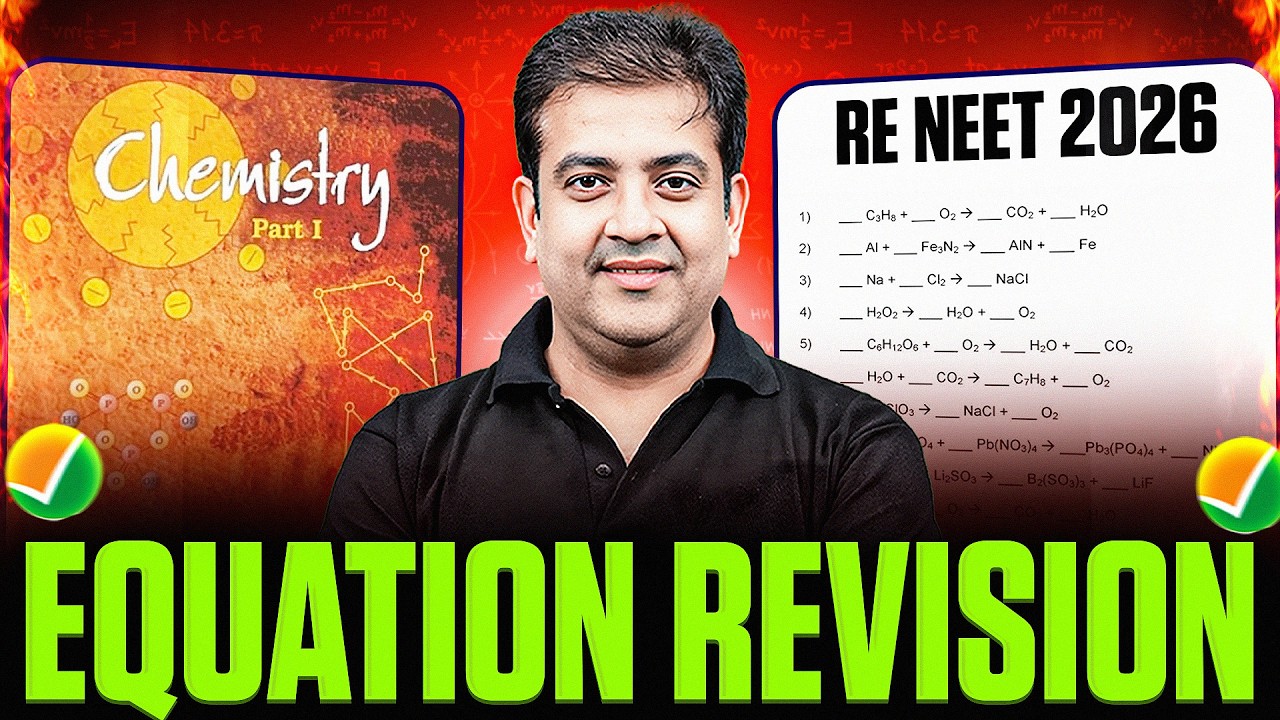 RE-NEET 2026 ⚗️ Most Important Chemistry Equation Revision | Last Few Days Left Revise Now
