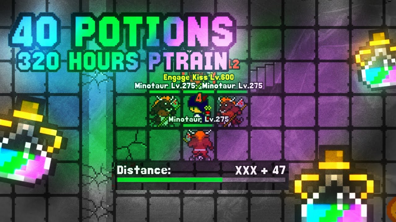 Rucoy Online: 320 Hours Ptrain! - Using 40 Potions 8h