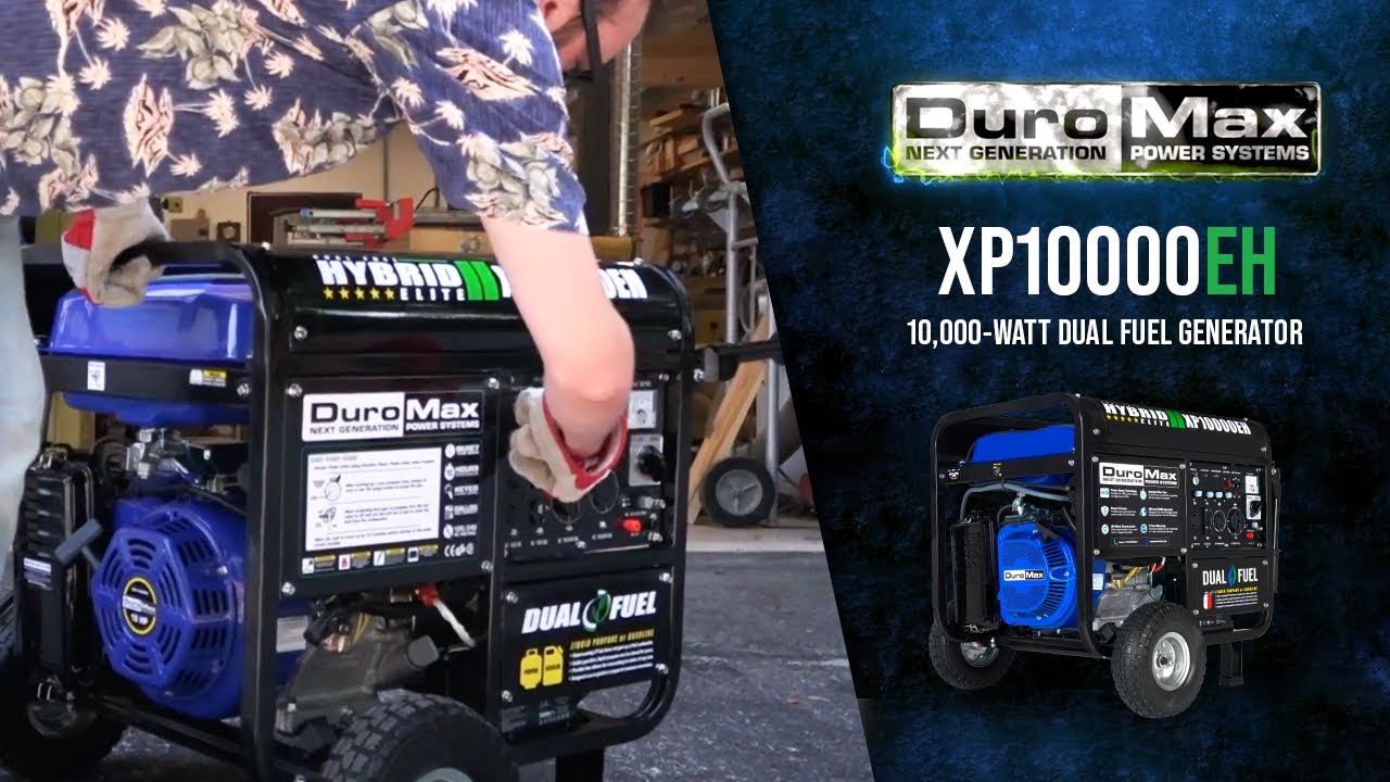 Будьте готовы ко всему: портативный гибридный генератор DuroMax XP10000EH с двойным топливом.