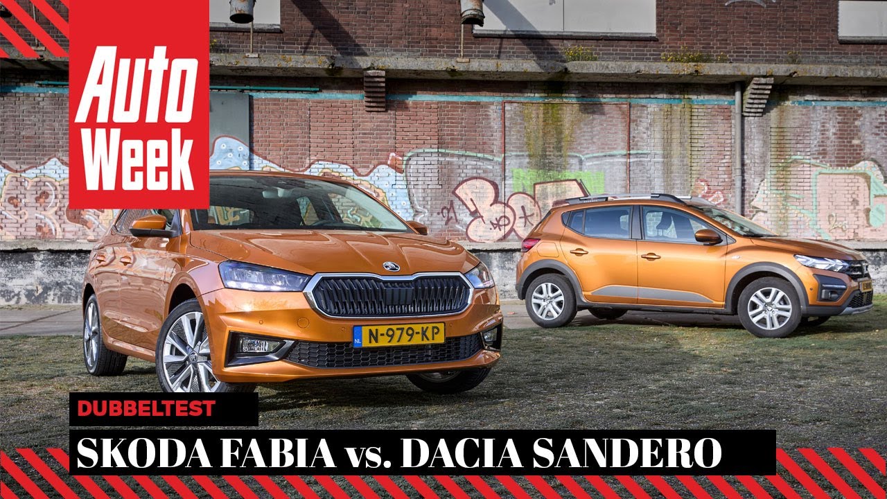 Skoda Fabia vs. Dacia Sandero - AutoWeek Dubbeltest - English subtitles